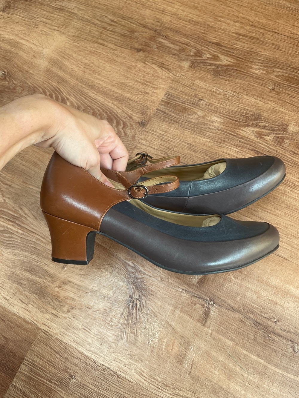 Hotter Comfort Concept “Zara” Mary Jane Color block Heels Size 9.5 Pumps